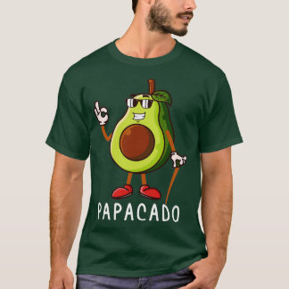 アボカドおもしろいパパカドパパアンプ父ギフト男性へ Tシャツ