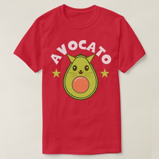アボカドおもしろいラバーアヴォカトグアカモール猫好き Tシャツ (デザイン正面)