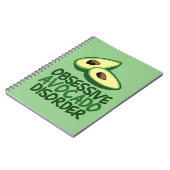 アボカドおもしろいラバーグリーン ノートブック (左側)