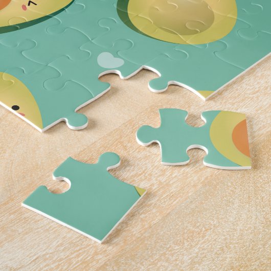 アボカドおもしろい君の記念日が結婚大好き ジグソーパズル (側面)