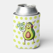 アボカドおもしろい音楽ヘッドフォン 缶クーラー (缶正面)