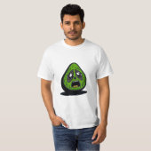 アボカドおもしろい顔 Tシャツ (正面フル)