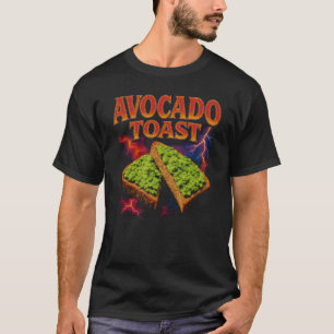 アボカドお気に入りのトーストおもしろい食べ風変わり物90sトースト tシャツ