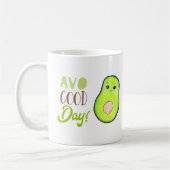 アボカドかわいいトロピカルフルーツかわいい コーヒーマグカップ (左)