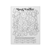 アボカドかわいいムードトラッカー毎日の気分の追跡 ノートパッド (回転)