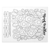 アボカドかわいいムードトラッカー毎日の気分の追跡 ノートパッド (正面)