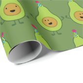 アボカドかわいい1歳の誕生日ラッピング紙 ラッピングペーパー (ロールコーナー)