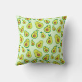 アボカドかわいらしグリーン装飾用クッション クッション (裏面)