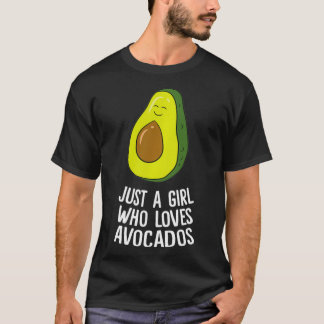 アボカドが大好きな女の子かわいいアボカド Tシャツ
