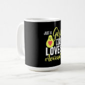アボカドが大好きな女の子 コーヒーマグカップ (正面左)