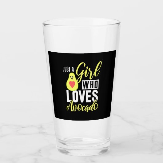 アボカドが大好きな女の子 タンブラーグラス (正面)