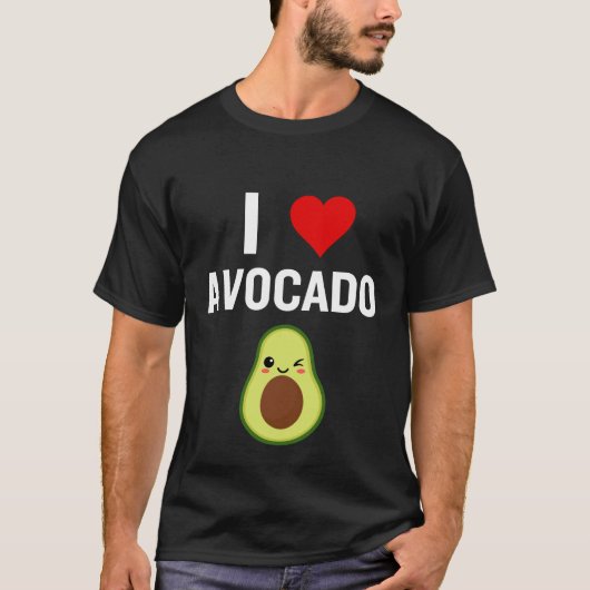 アボカドが好きな人向けのTシャツ 面白いアボカドラバーハumor Tシャツ (正面)