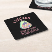 アボカドが嬉しい スクエアペーパーコースター (アングル)