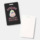 アボカドが嬉しい バッジ (正面＆裏面)