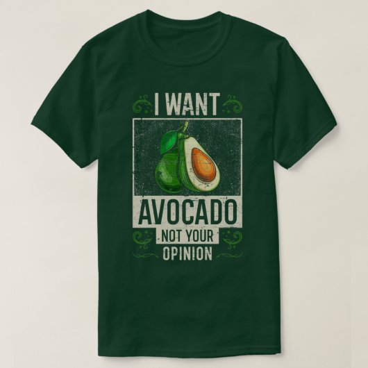 アボカドことわざ おもしろい Tシャツ (デザイン正面)