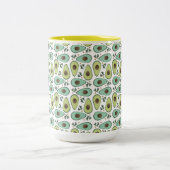 アボカドとキラントロサラダパターン ツートーンマグカップ (中央)