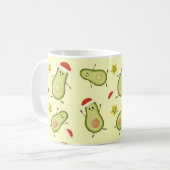 アボカドとクリスマス コーヒーマグカップ (正面左)