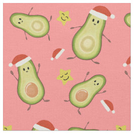 アボカドとクリスマス ファブリック