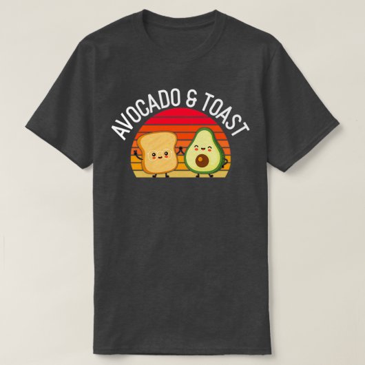 アボカドとトースト Tシャツ (デザイン正面)