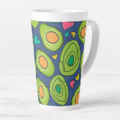 アボカドとハート カフェラテマグ (右アングル)