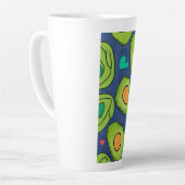 アボカドとハート カフェラテマグ (左アングル)