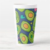 アボカドとハート カフェラテマグ (正面)