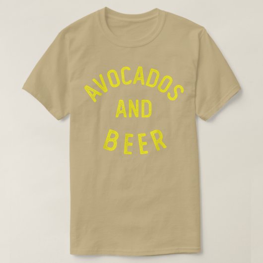 アボカドとビールの飲み物 Tシャツ (デザイン正面)