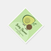 アボカドとピット漫画のキャラクター赤ちゃんシャワー スタンダードカクテルナプキン (角)