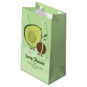 アボカドとピット漫画のキャラクター赤ちゃんシャワー スモールペーパーバッグ (裏面アングル)