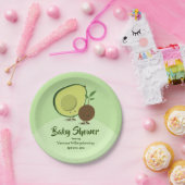 アボカドとピット漫画のキャラクター赤ちゃんシャワー ペーパープレート (パーティー)