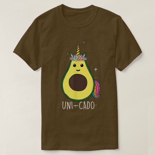 アボカドとユニコーンかわいいパーティーUniCado Tシャツ (デザイン正面)