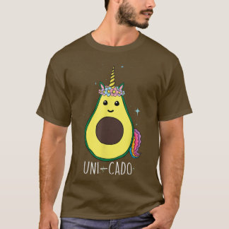 アボカドとユニコーンかわいいパーティーUniCado Tシャツ