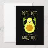 アボカドと一緒にロックアウト ガクアウト 招待状 (正面/裏面)