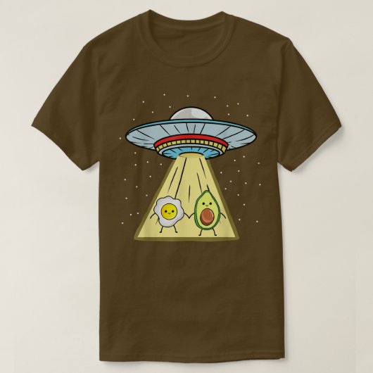 アボカドと卵のUfoの誘拐 Tシャツ (デザイン正面)