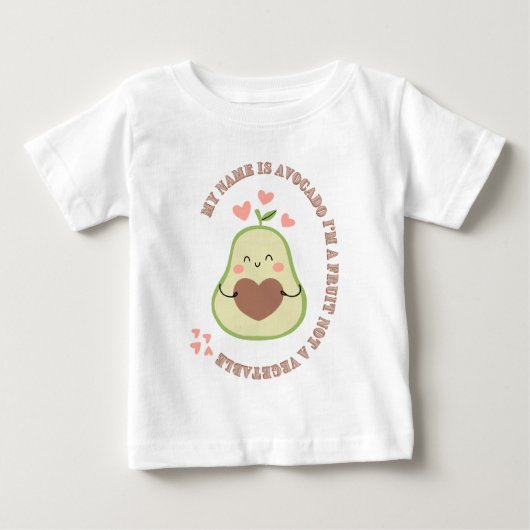 アボカドと申す ベビーTシャツ (正面)