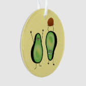 アボカドのおもしろいな元気づける逆立ち緑ピット オーナメント (正面)