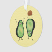 アボカドのおもしろいな元気づける逆立ち緑ピット オーナメント (正面)