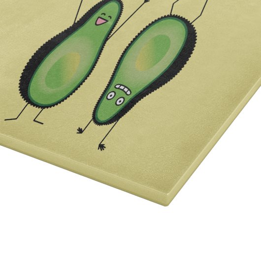 アボカドのおもしろいな元気づける逆立ち緑ピット カッティングボード (角)