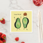 アボカドのおもしろいな元気づける逆立ち緑ピット スタンダードカクテルナプキン (インサイチュ)