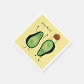 アボカドのおもしろいな元気づける逆立ち緑ピット スタンダードカクテルナプキン (角)