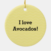 アボカドのおもしろいな元気づける逆立ち緑ピット セラミックオーナメント (裏面)
