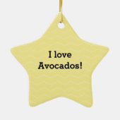 アボカドのおもしろいな元気づける逆立ち緑ピット セラミックオーナメント (裏面)