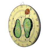 アボカドのおもしろいな元気づける逆立ち緑ピット ダーツボード (正面右)