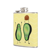 アボカドのおもしろいな元気づける逆立ち緑ピット フラスク (左)