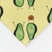 アボカドのおもしろいな元気づける逆立ち緑ピット フリースブランケット (角)