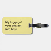 アボカドのおもしろいな元気づける逆立ち緑ピット ラゲッジタグ (裏面横)