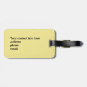 アボカドのおもしろいな元気づける逆立ち緑ピット ラゲッジタグ (裏面横)