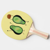 アボカドのおもしろいな元気づける逆立ち緑ピット 卓球ラケット (横)