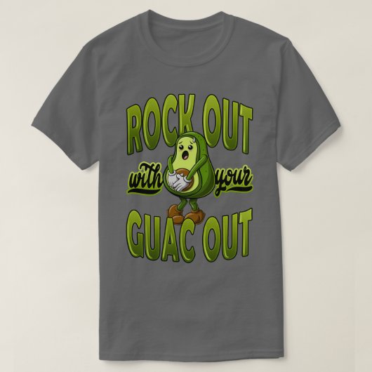 アボカドのガックアウトでロックアウト Tシャツ (デザイン正面)