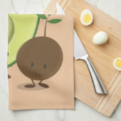 アボカドのキャラクター|の台所タオル キッチンタオル (四つ折り)